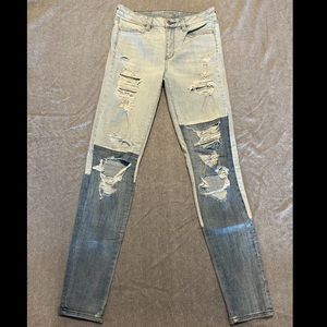 American Eagle Patchwork Skinny Jean